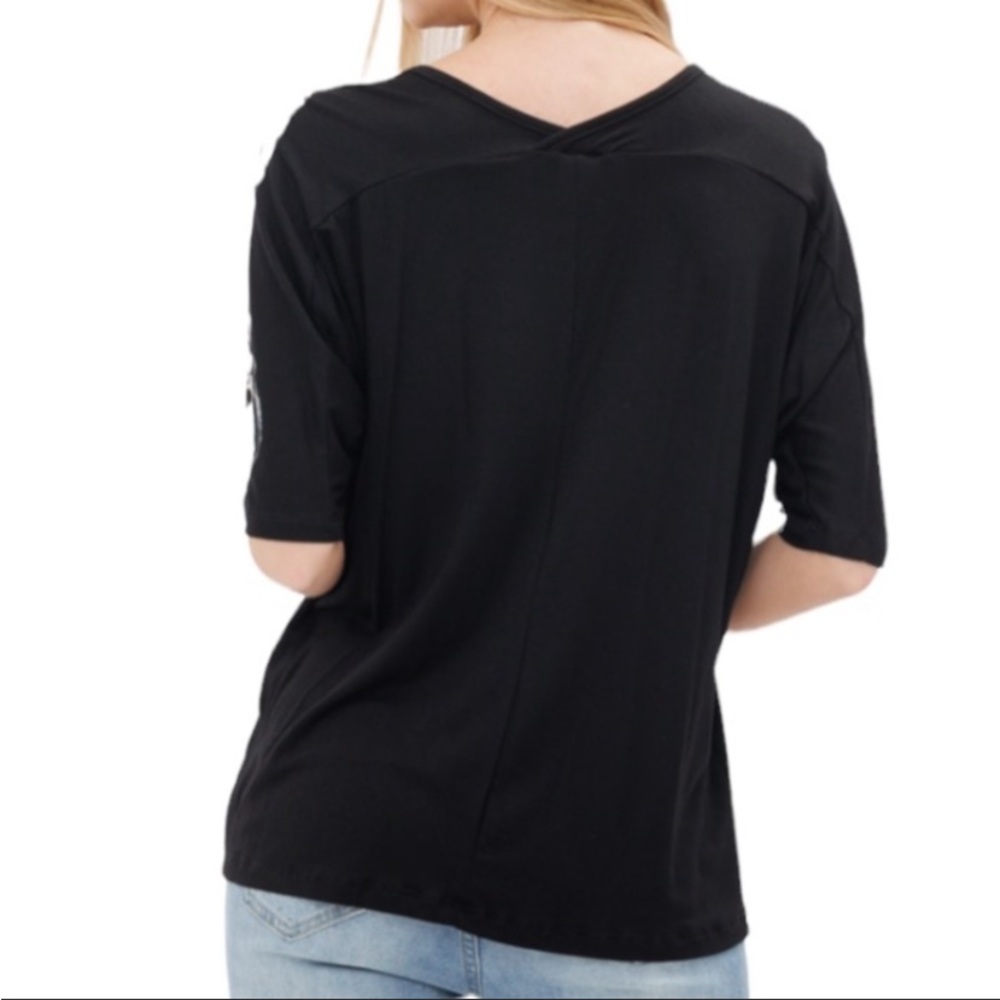 VOCAL Skulls Dolman Sleeve Top S black - Picture 3 of 8